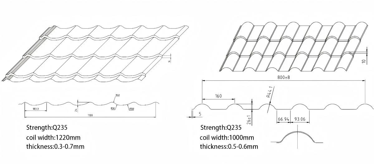 drawing for glazed roll forming machine drawing for glazed roll forming machine